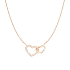 Collana Marco Gerbella Cuori Incrociati e Diamanti