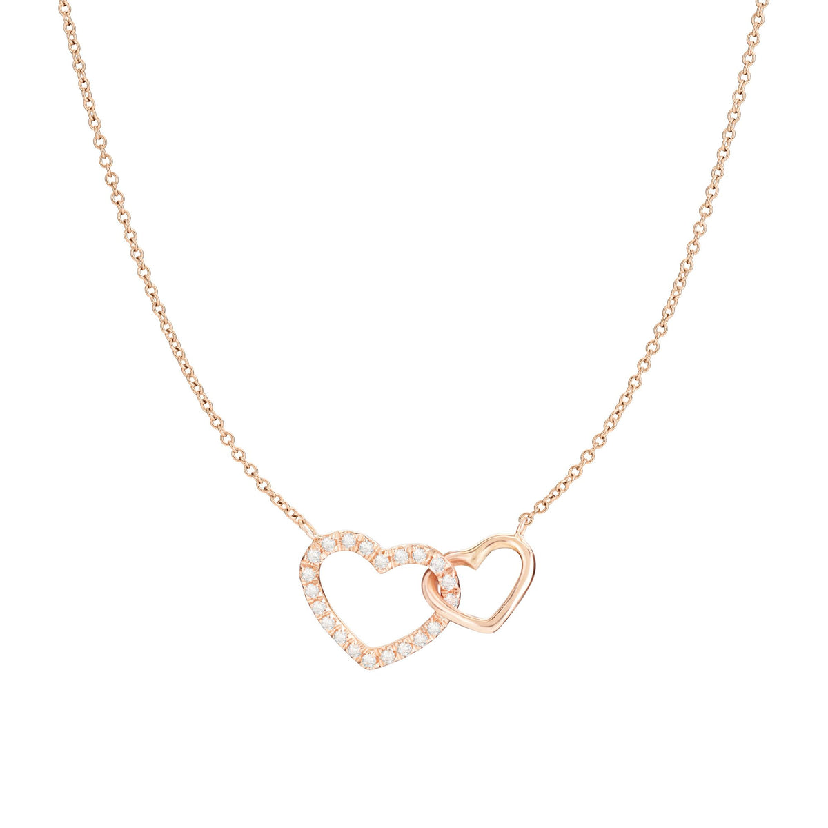 Collana Marco Gerbella Cuori Incrociati e Diamanti