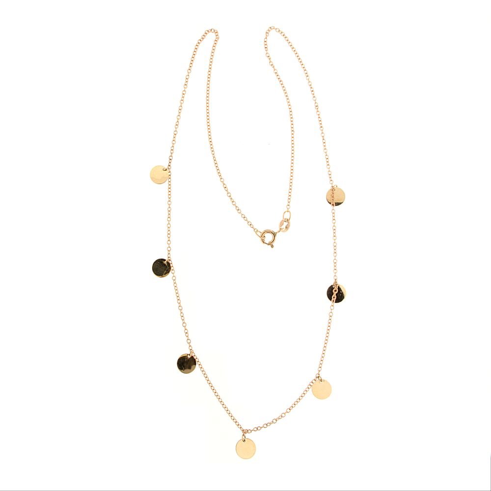 Collana Marco Gerbella in Oro Rosa con Pendenti Rotondi