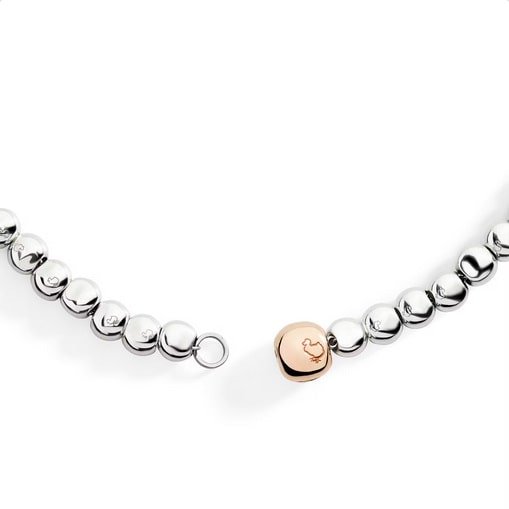 Collana Pepita Argento & Oro Rosa