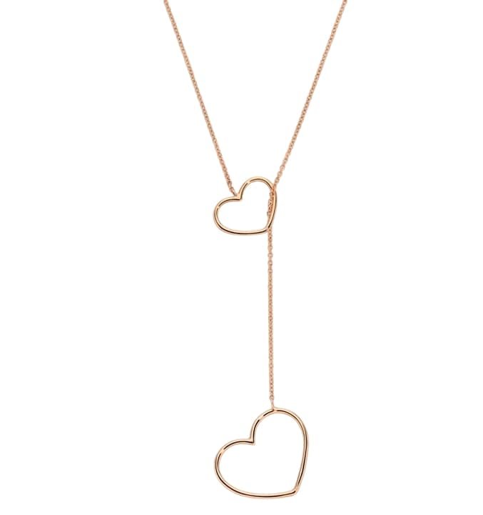 Collana Saliscendi con Doppio Cuore
