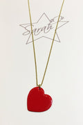 Collana Sarah con Cuore Smaltato Rosso