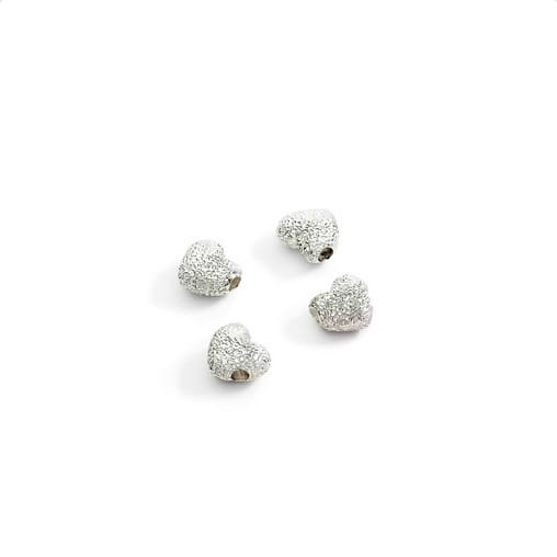 Componenti Cuore Argento Diamantato