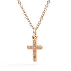 Croce Oro Rosa & Diamanti