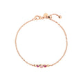 BRACCIALE BOLLICINE ORO ROSA PIETRE COLORATE M