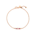 BRACCIALE BOLLICINE ORO ROSA PIETRE COLORATE M