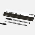 2 REFILL MONTBLANC M PER ROLLER MYSTERY BLACK