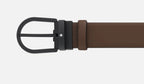 CINTURA MONTBLANC IN PELLE MARRONE 35 MM CON FIBBI
