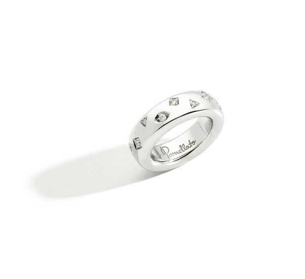 ANELLO POMELLATO ICONICA FEDE MEDIA IN ORO BIANCO