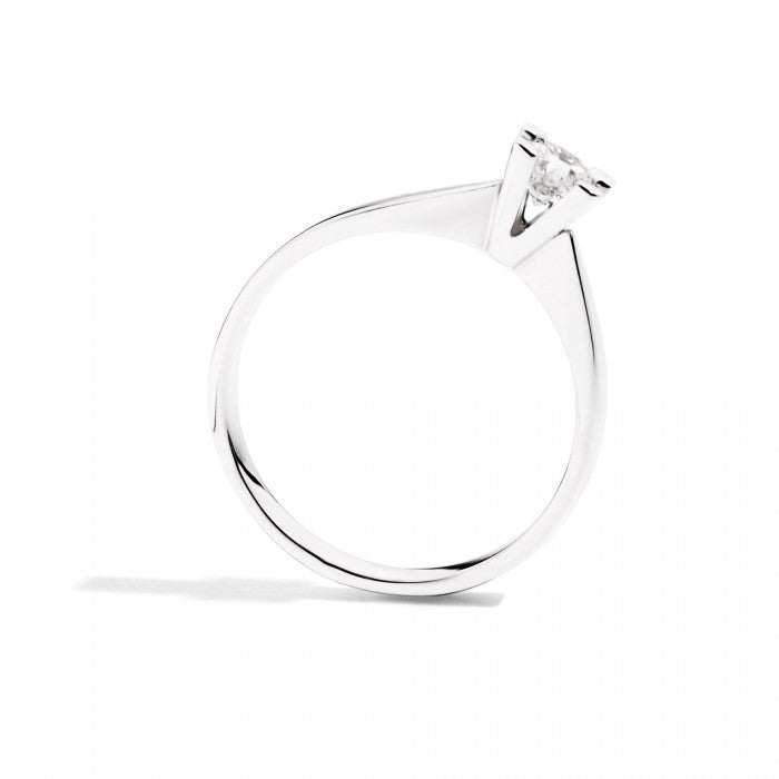 ANELLO RECARLO MARIA TERESA SOLITARIO IN ORO BIANC