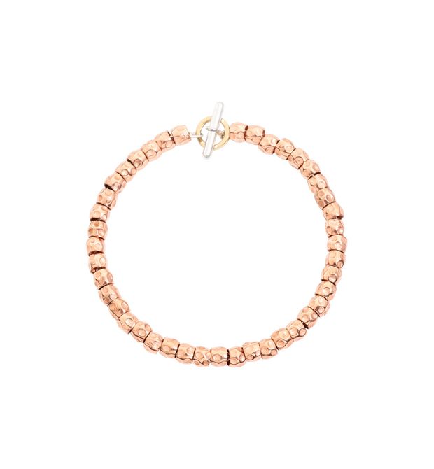 BRACCIALE GRANELLI ORO ROSA M
