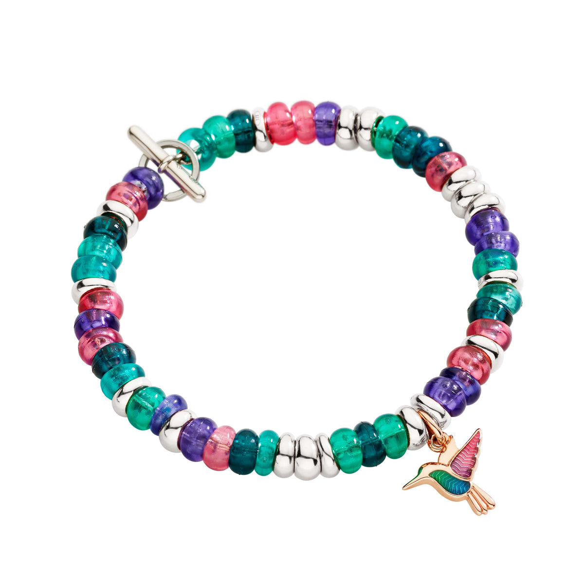 BRACCIALE RONDELLE ARGENTO &PLASTICA RICICLATA XL