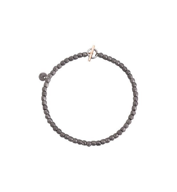 BRACCIALE DODO MINI GRANELLI IN TITANIO 17 CM