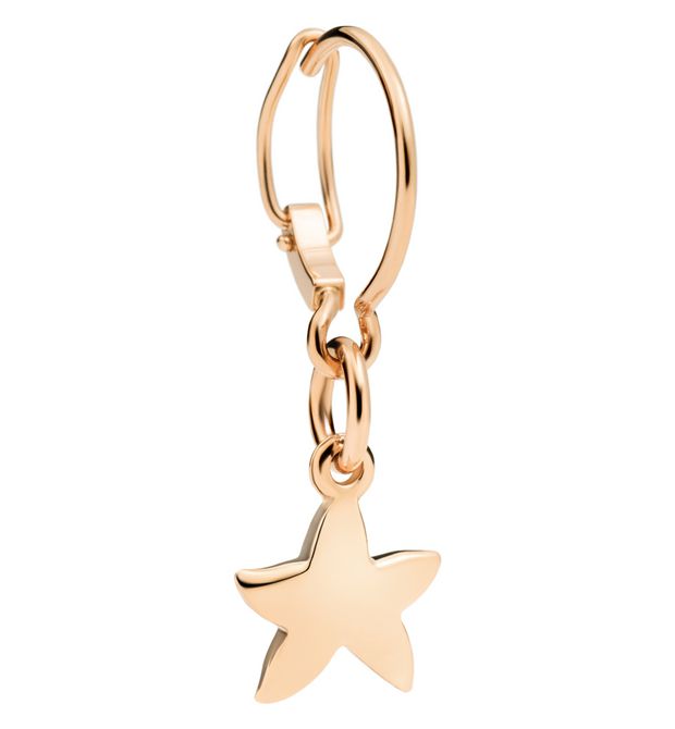ORECCHINO DODO A CERCHIO PICCOLO IN ORO ROSA
