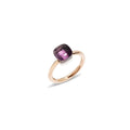 ANELLO POMELLATO NUDO PETIT IN ORO ROSA CON CASTON