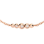 BRACCIALE DODO BOLLICINE ORO ROSA & DIAMANTI XXL