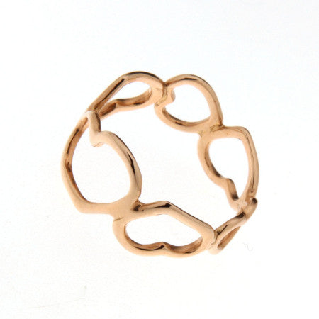 ANELLO MARCO GERBELLA CUORI A GIRO IN ORO ROSA
