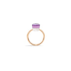 ANELLO POMELLATO NUDO PETIT IN ORO ROSA CON CASTON