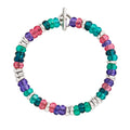 BRACCIALE RONDELLE ARGENTO &PLASTICA RICICLATA XL