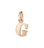 LETTERA G DODO GRANDE IN ORO ROSA