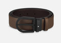 CINTURA MONTBLANC IN PELLE MARRONE 35 MM CON FIBBI