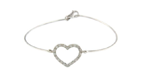 BRACCIALE MARCO GERBELLA RIGIDO CUORE A FILO IN OR