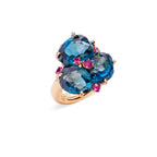 ANELLO POMELLATO BAHIA CON TOPAZIO E ZAFFIRI