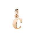 Lettera C Dodo Grande in Oro Rosa