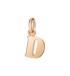 Lettera D Dodo Grande in Oro Rosa