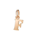 Lettera F Dodo Grande in Oro Rosa