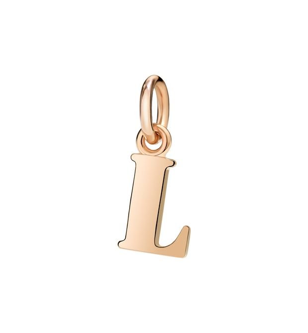 Lettera L Dodo Grande in Oro Rosa