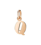 Lettera Q Dodo Grande in Oro Rosa