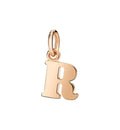 Lettera R Dodo Grande in Oro Rosa