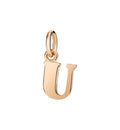 Lettera U Dodo Grande in Oro Rosa