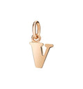 Lettera V Dodo Grande in Oro Rosa