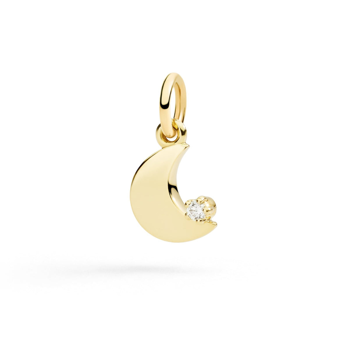 Luna in Oro Giallo e Diamante