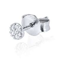 Monorecchino Burato con Diamanti Bianchi XS