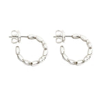 Orecchini Hoop Cuore Argento