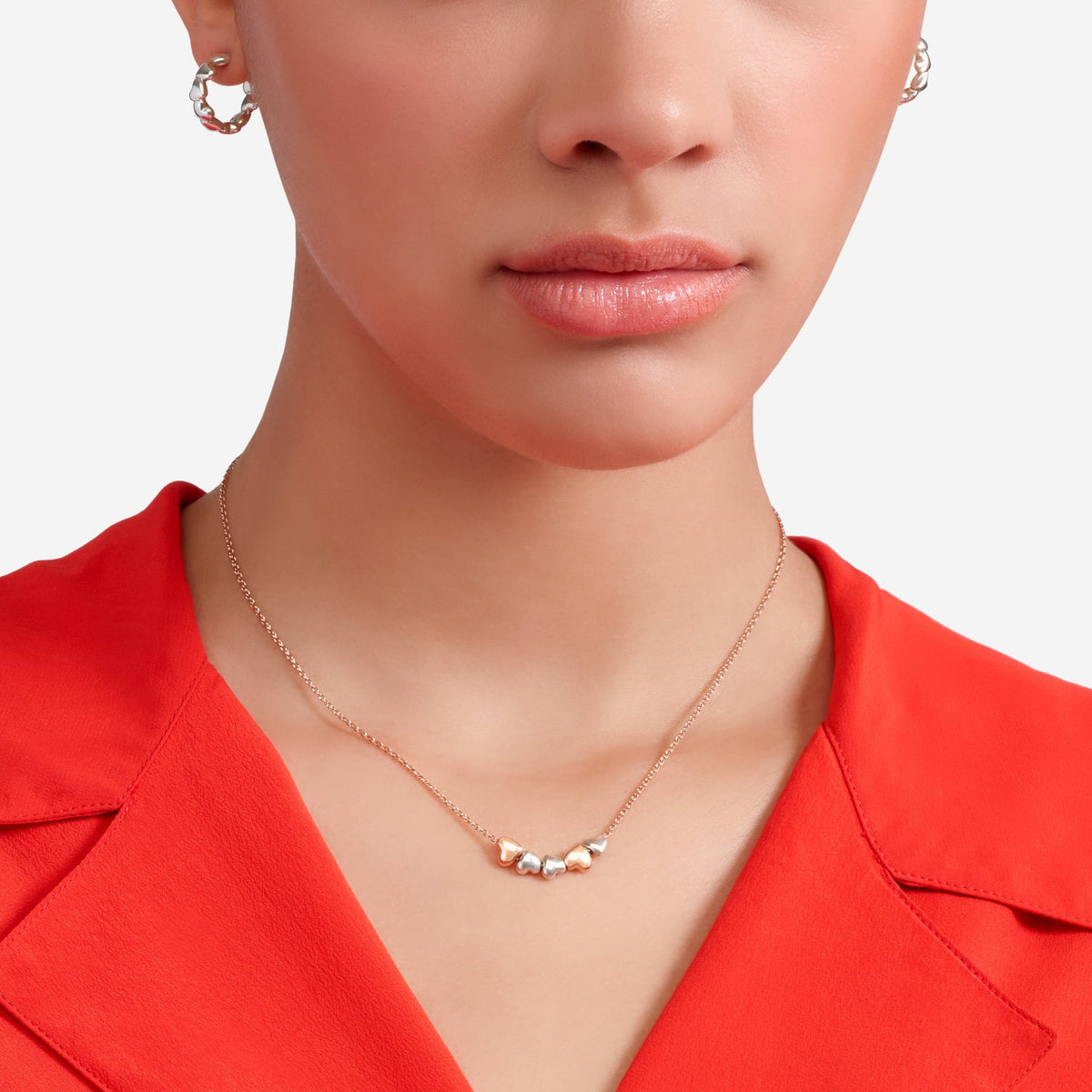 Orecchini Hoop Cuore Argento