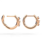 Orecchini Hoop in Oro Rosa, Zaffiri & Diamante