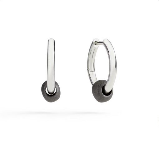 Orecchini Hoop Pepita Argento & Titanio