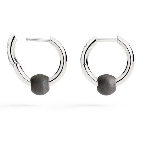 Orecchini Hoop Pepita Argento & Titanio