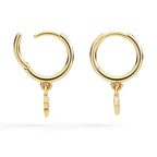 Orecchini Hoop Stellina & Luna in Oro Giallo