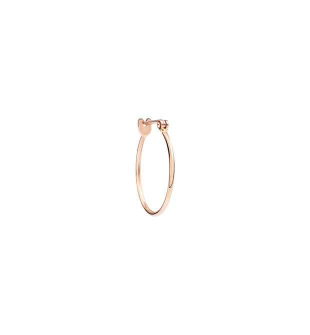 Orecchino Dodo a Cerchio Piccolo in Oro Rosa