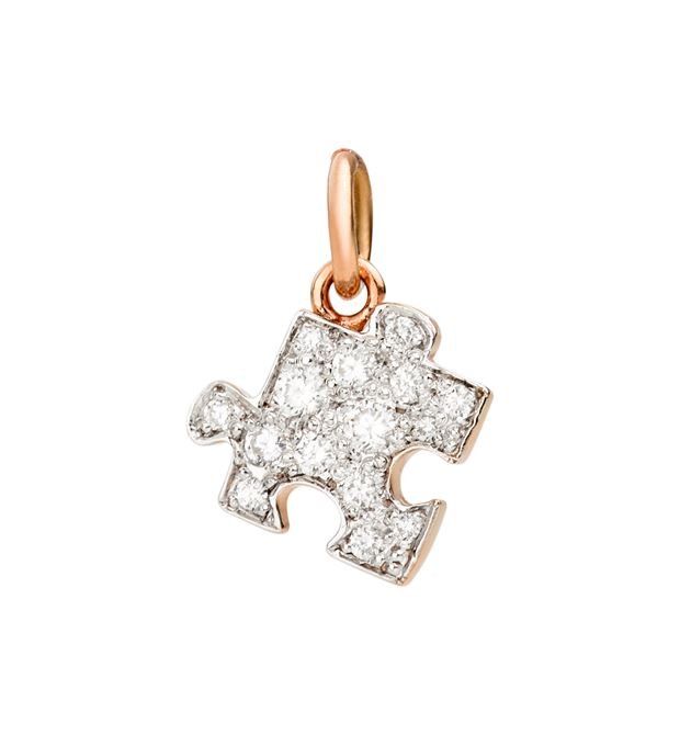 Puzzle Dodo in Oro Rosa e Diamanti Bianchi