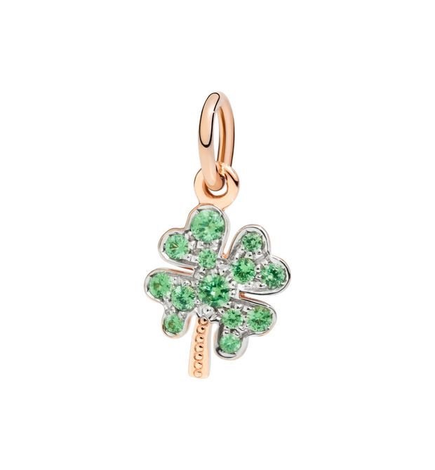 Quadrifoglio Dodo in Oro Rosa con Tsavorite
