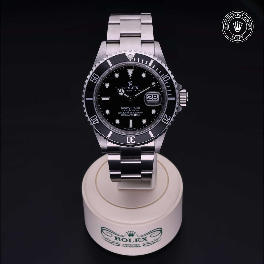Rolex Certified Pre-Owned Submariner Date 2010, 40 mm, Oystersteel, Vista a 360°
