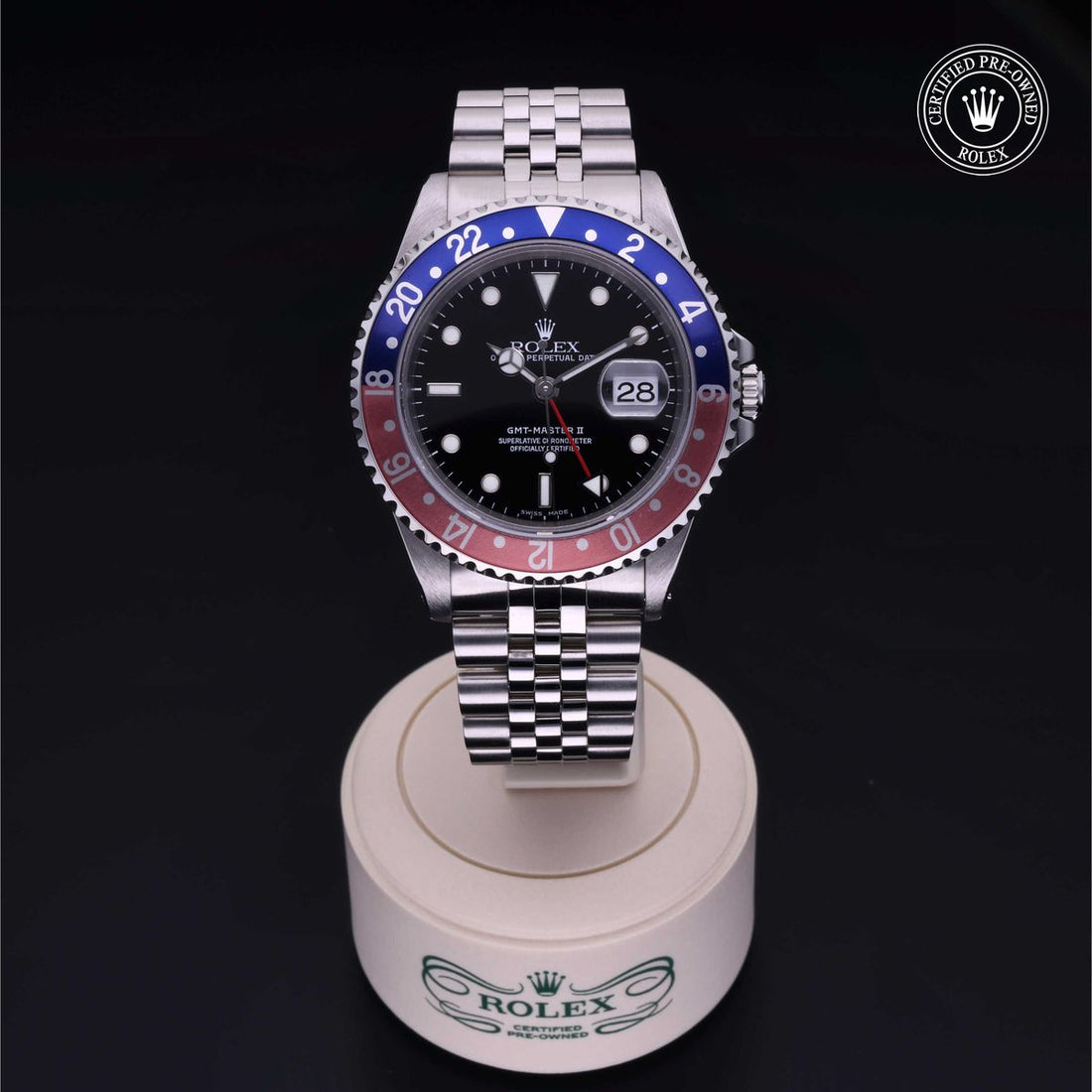 Rolex Certified Pre-Owned GMT-Master II 2002, 40 mm, Oystersteel, Vista a 360°