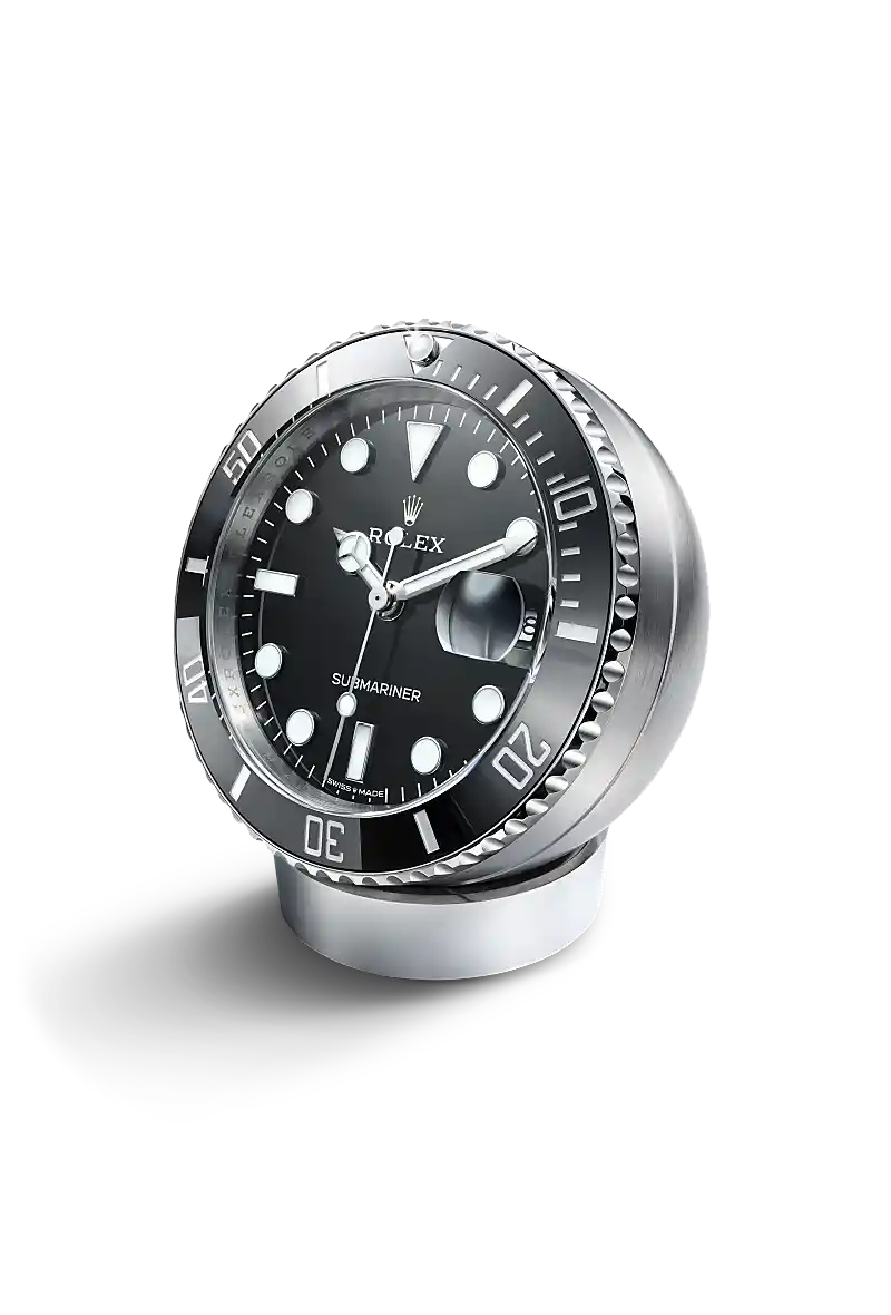 Rolex Pendoletta da tavolo Submariner Date, 80 mm, acciaio inossidabile