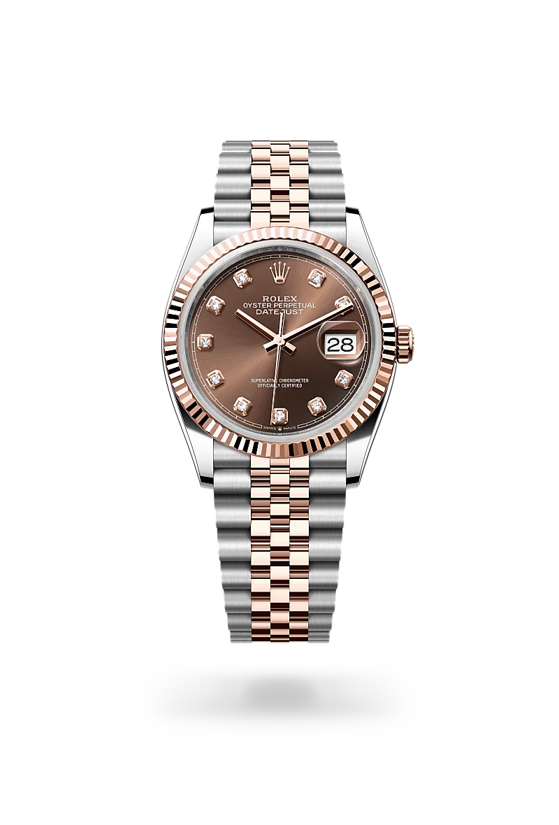 RolexDatejust 36, Oyster, 36 mm, acciaio Oystersteel e oro Everose